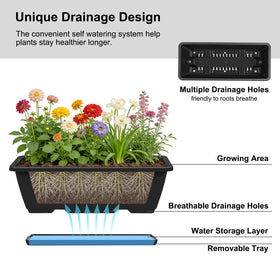 YAHKBTEN UV-resistant PP planter stays vibrant under sun.