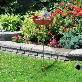 YAHKBT freestanding garden bird bath ideal for patios and lawns