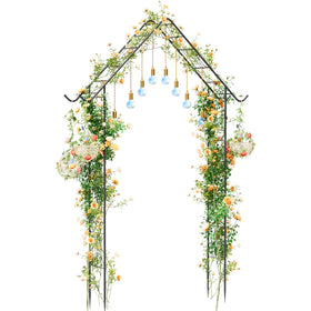 YAHKBTEN heavy-duty garden arch front view supports climbing plants