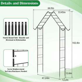 YAHKBTEN wedding arch backdrop stand for ceremony setup