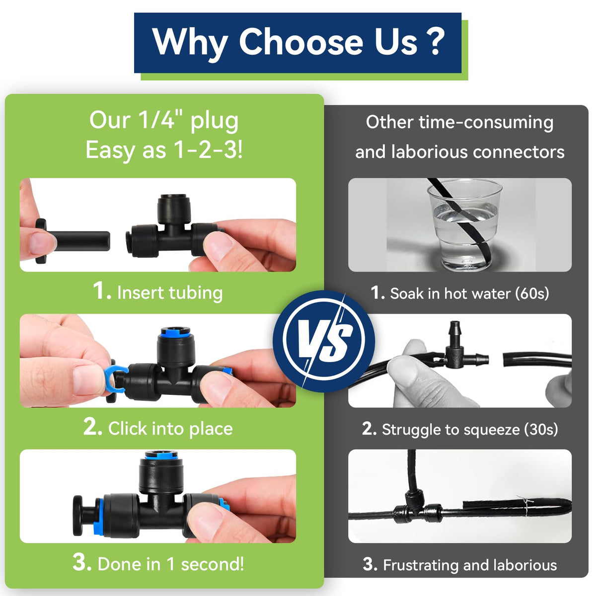 YAIRMIS locking connector fits sprinkler and drip systems for reliable water delivery.