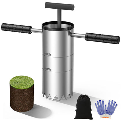 YAJAREN portable golf hole cutter used on a backyard green for USGA 4.25-inch holes.