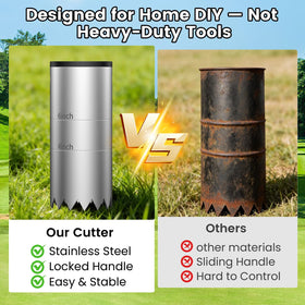 YAJAREN stainless steel blades deliver clean, precise cuts through soil.