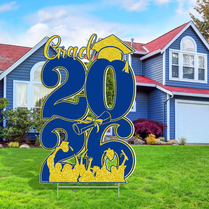Yalikop 2026 grad sign outdoor yard display enhances visibility for celebrations.