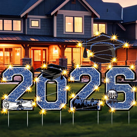 Yalikop 2026 graduation sign bundle glows for vibrant outdoor celebrations