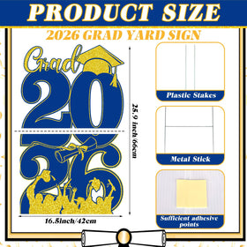Yalikop class-of-2026 yard sign boosts curb appeal at parties.