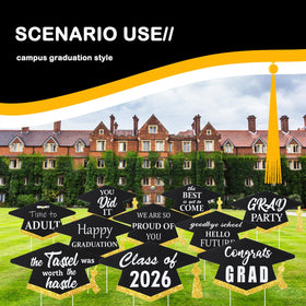 Yalikop congrats-grad yard sign collection for campus celebrations