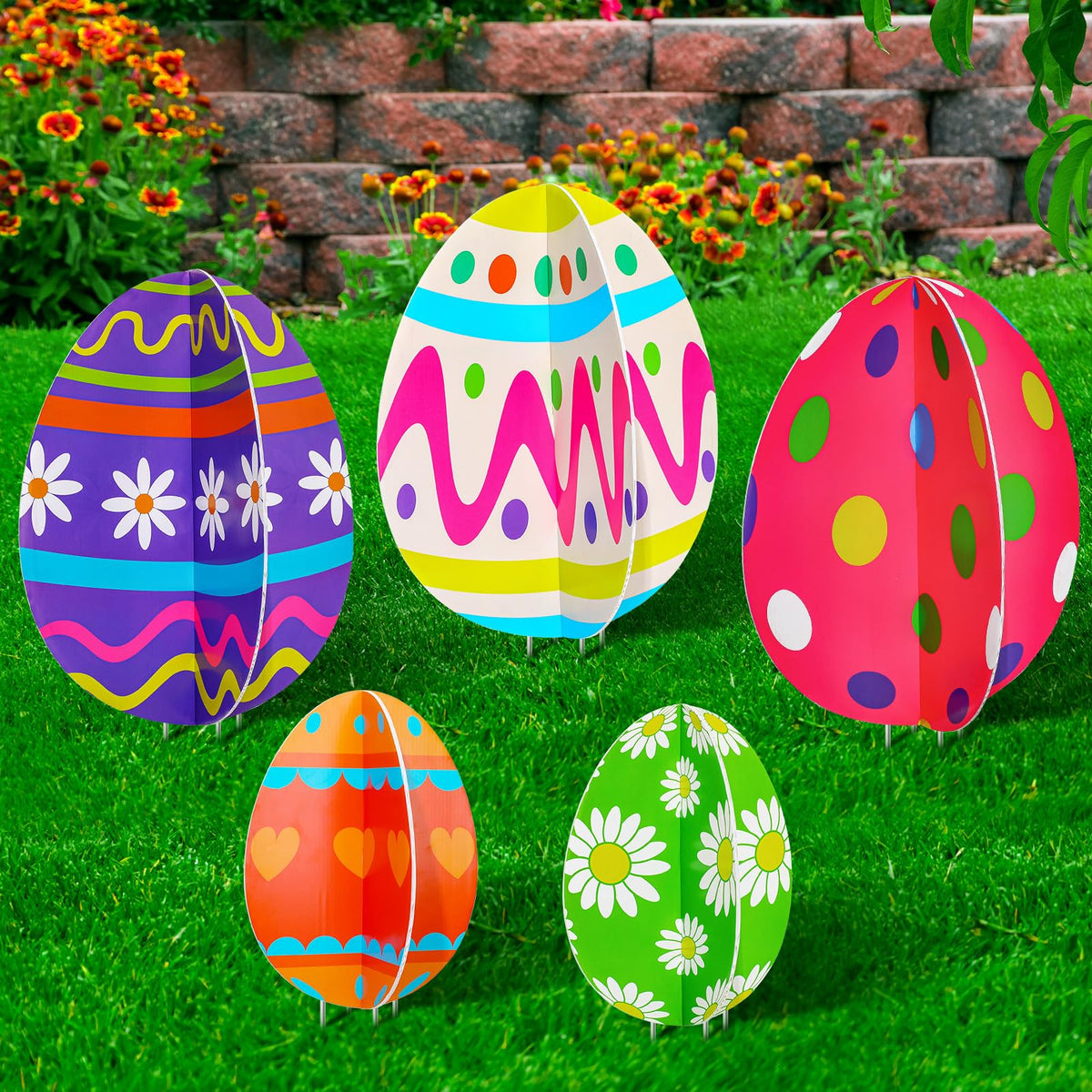 Yalikop Easter party yard decor suitable for garden and lawn