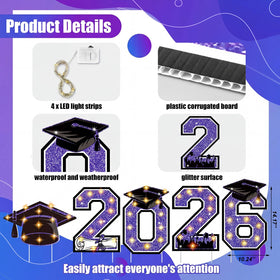 Yalikop graduation cap prop adds a classic celebratory touch to lawn decor.