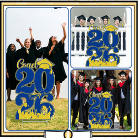 Yalikop graduation yard sign with stake supports easy setup in any yard.