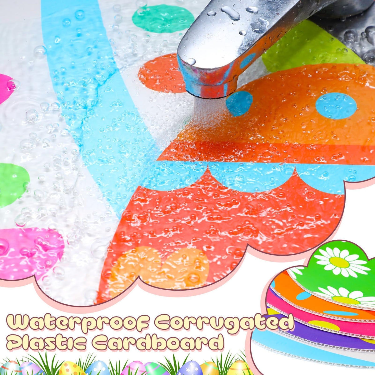 Yalikop outdoor Easter decor made from waterproof materials for rain resistance