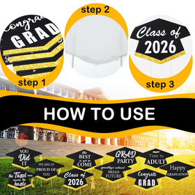 Yalikop outdoor graduation stake signs withstand weather for long-lasting display