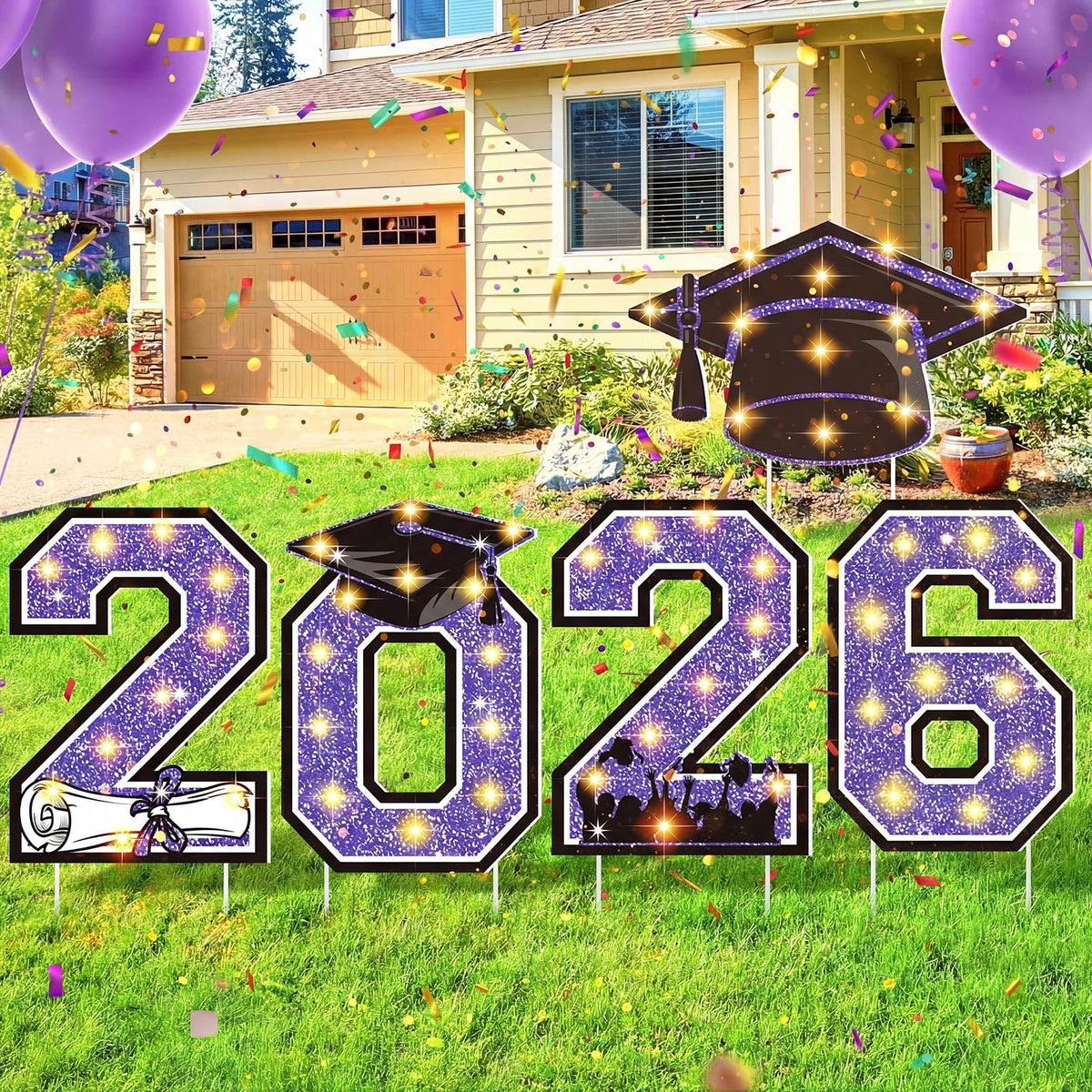 Yalikop yard sign stakes ensure sturdy, weatherproof outdoor setup.