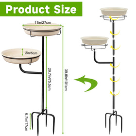 YALINKA birdbath bowl with space for solar fountain movement