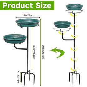 YALINKA birdbath feeder combination showing dual bath and food option