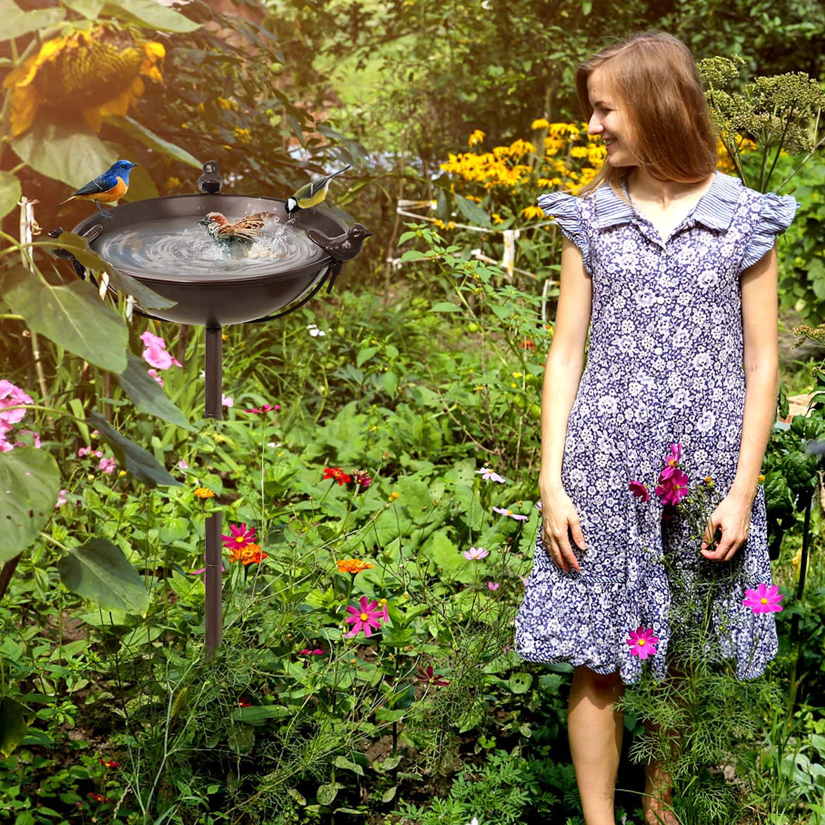 YALINKA easy-install design lets you place it on lawn or patio.