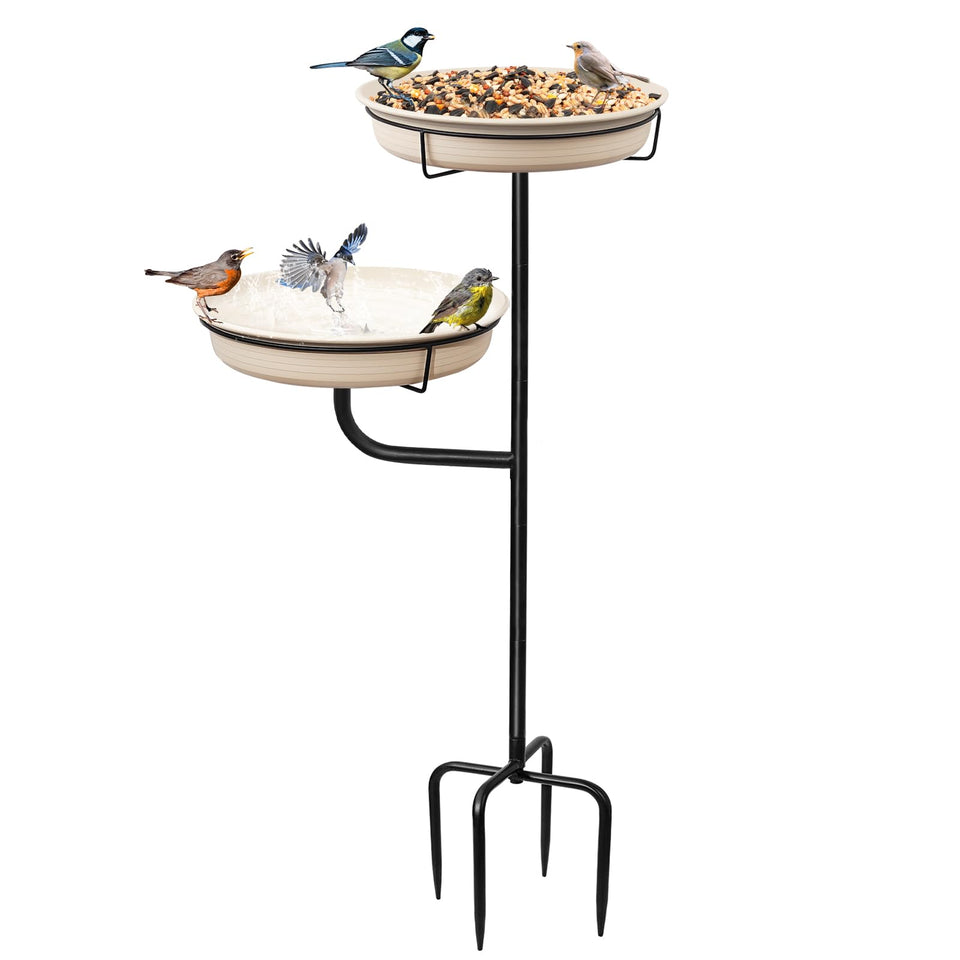 YALINKA freestanding birdbath bowl outdoors for drinking and bathing