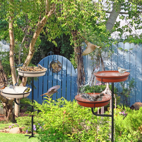 YALINKA white garden birdbath adds stylish decorative touch