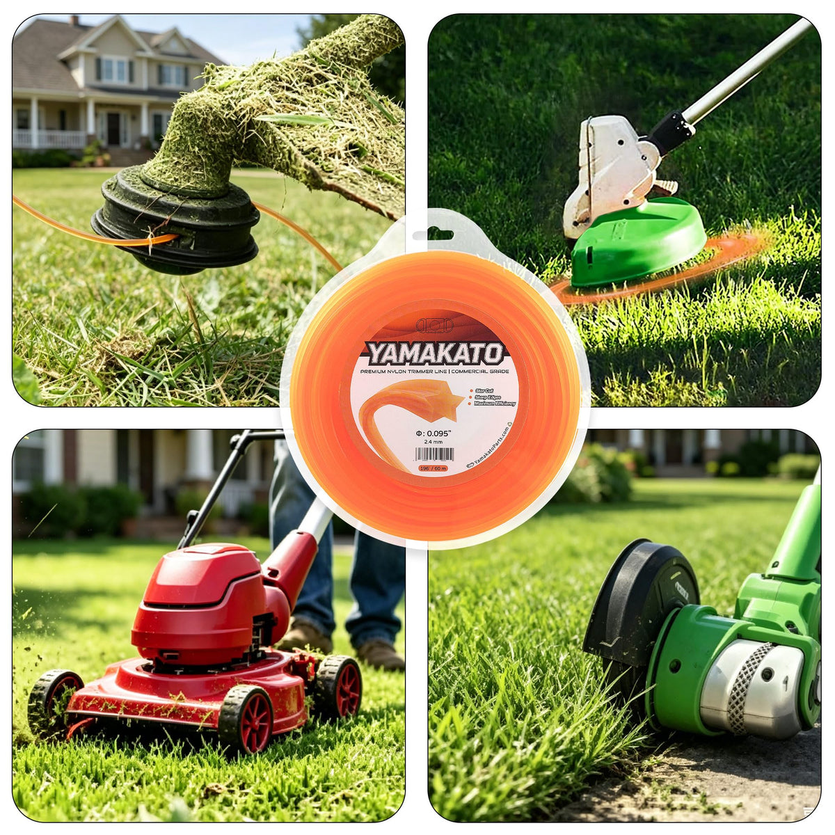 YAMAKATO 60 m length provides long-lasting replacement for seasonal yard work.
