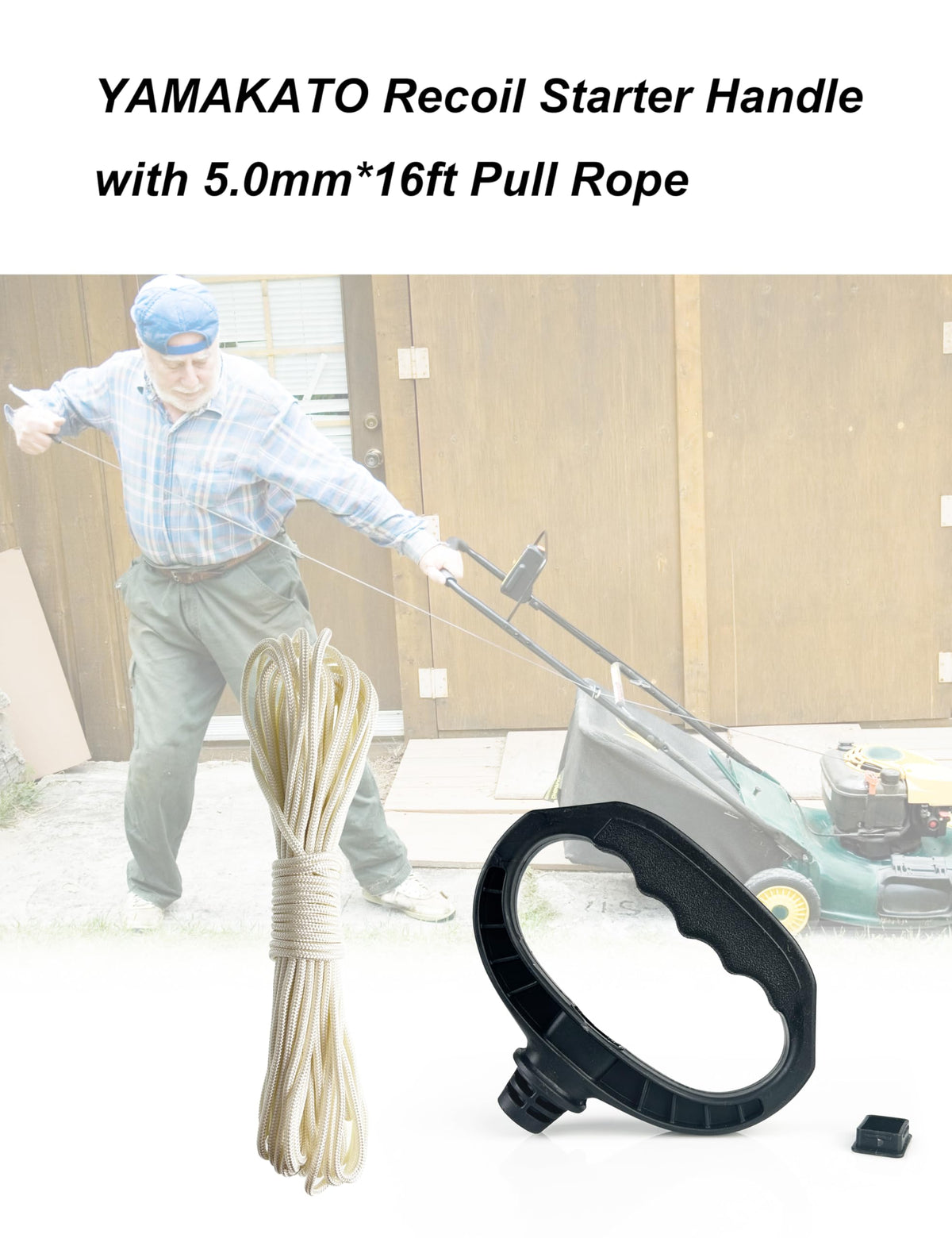 YAMAKATO durable pull cord replacement for mowers and snow blowers.
