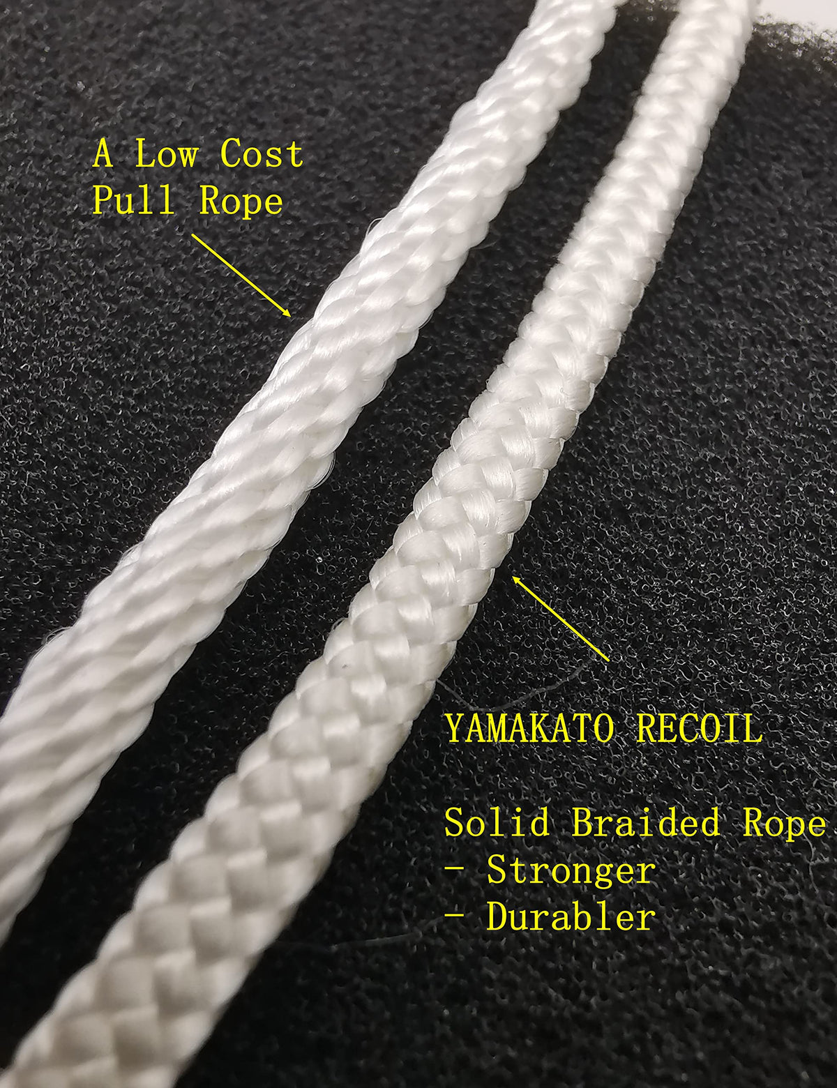 YAMAKATO Honda GX200 pull cord replacement with hardened ends for easy install.