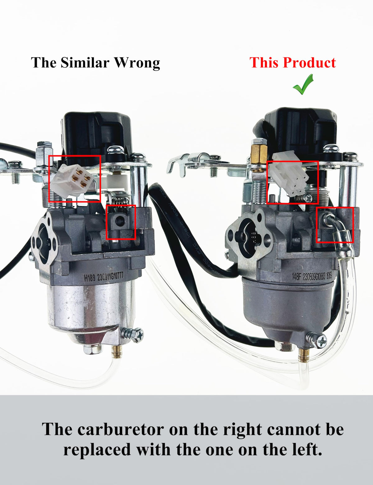 Detail view of the P16D-1 stepper motor for precise throttle control.
