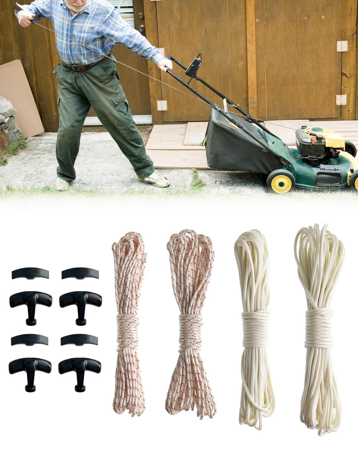 YAMAKATO pull-cord handle set for durable, easy installation.