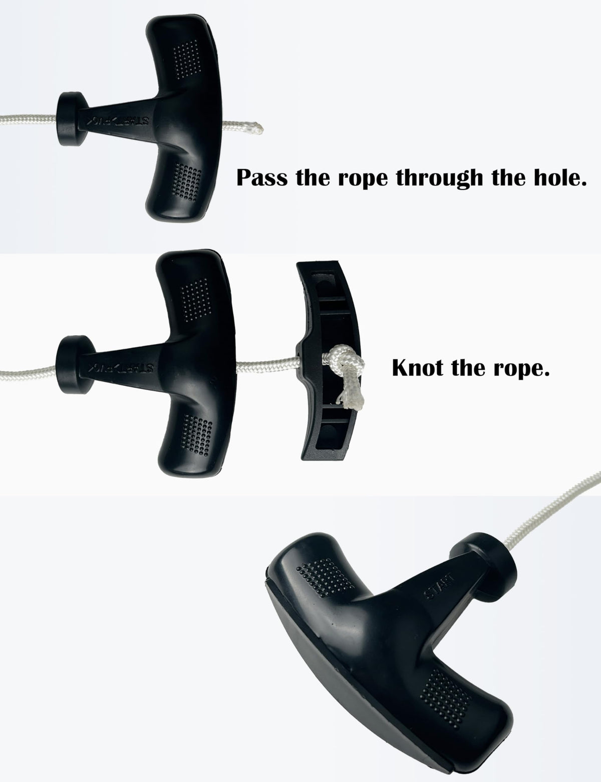 YAMAKATO pull-handle set included for quick recoil cord replacements.