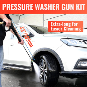 YAMATIC 43-inch extension wand extends reach to high or tight spaces.