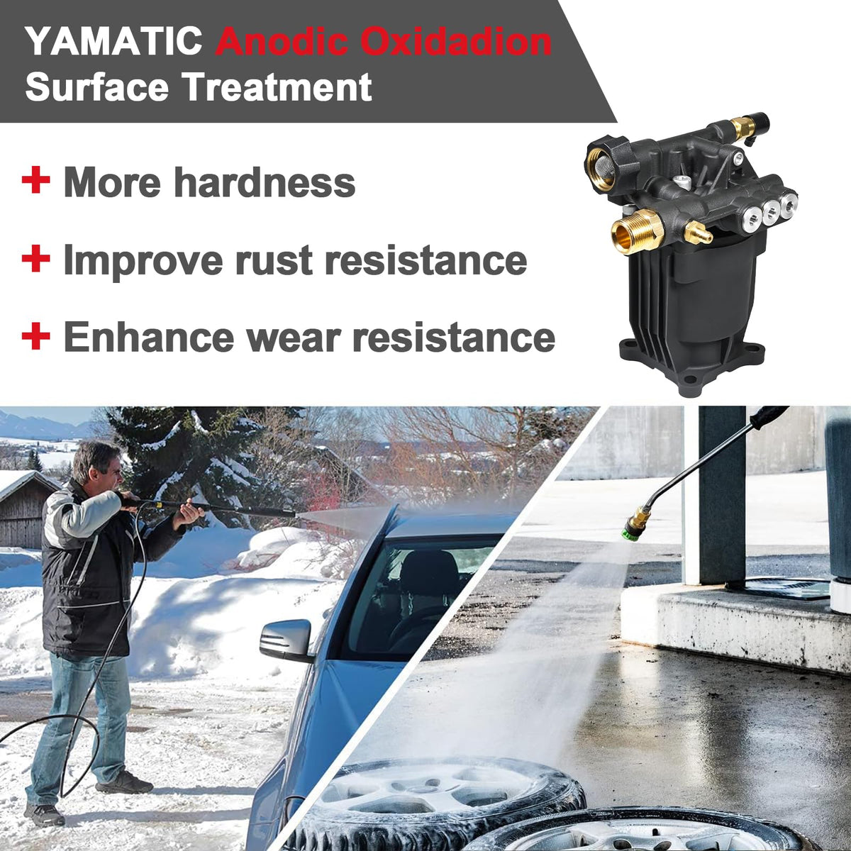 YAMATIC adjustable unloader enables customizable pressure to fit engine needs.