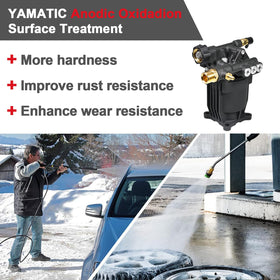 YAMATIC adjustable unloader enables customizable pressure to fit engine needs.