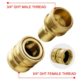 YAMATIC brass 3/4 inch thread close-up highlights durable fittings
