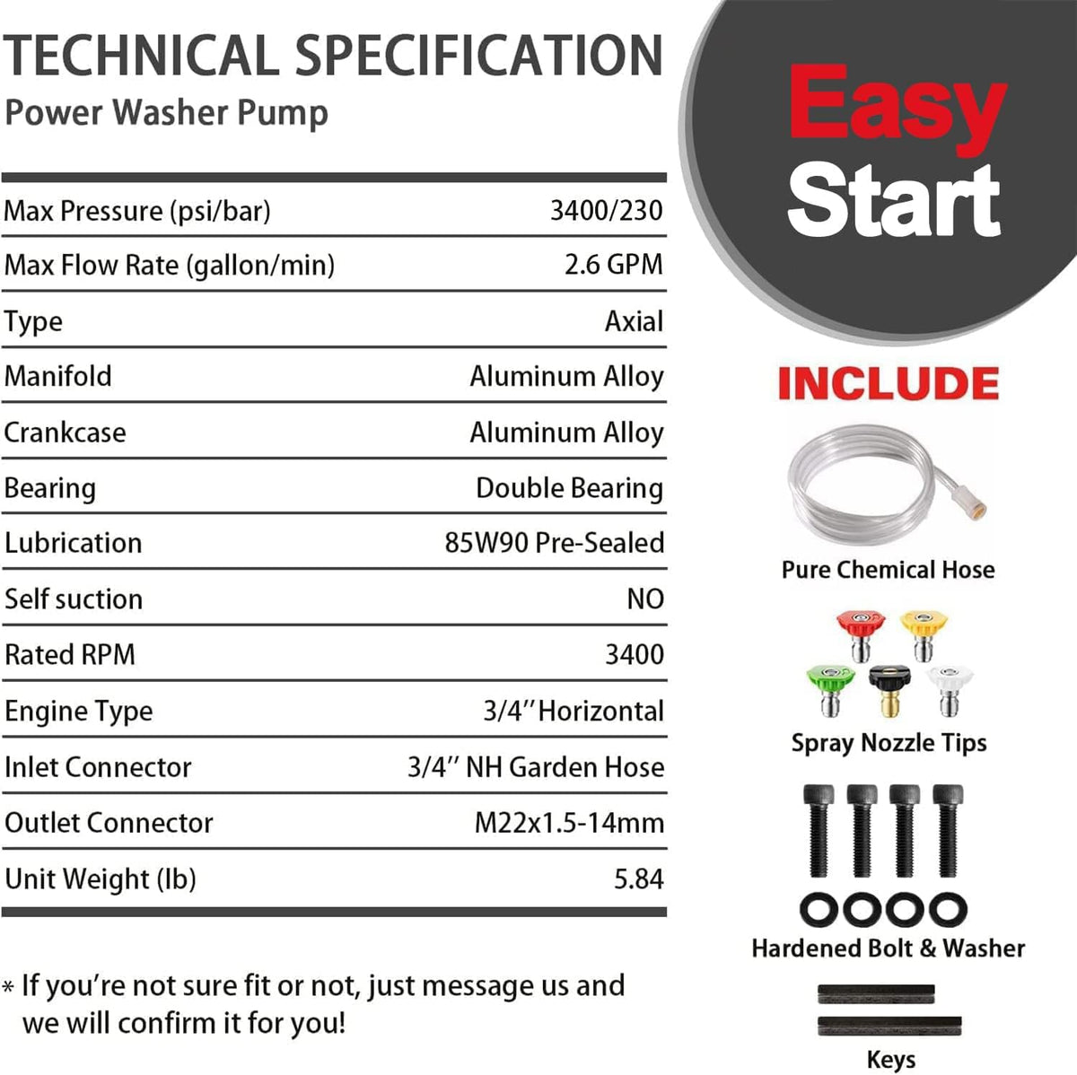 YAMATIC compatibility guide shows replacements for Simpson, Honda, and Karcher.