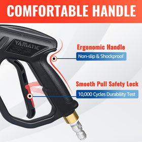 YAMATIC durable trigger with heat dissipation supports long-term use.