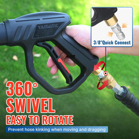 YAMATIC ergonomic handle reduces hand fatigue during long cleaning sessions.