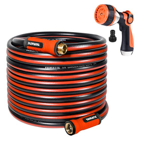 YAMATIC garden hose 75ft extended reach for large lawns and beds.