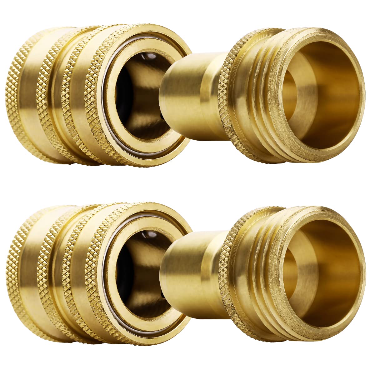 YAMATIC garden hose quick connect 34in thread close-up for secure fit and easy watering