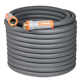 YAMATIC heavy-duty hose full view in gray for versatile use