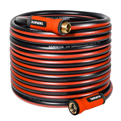 YAMATIC heavy-duty hose with 360 swivel handle enables easy connections