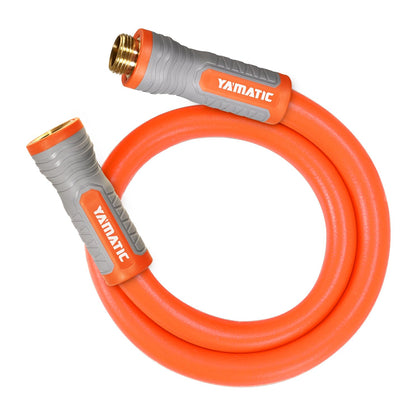 YAMATIC heavy-duty short hose with swivel fitting for easy watering