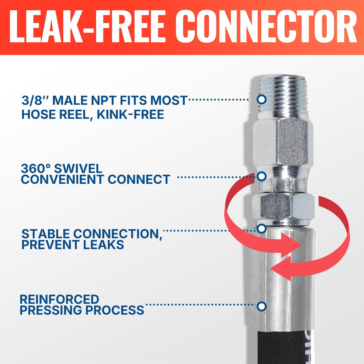 YAMATIC hot and cold water compatible hose for year-round cleaning versatility