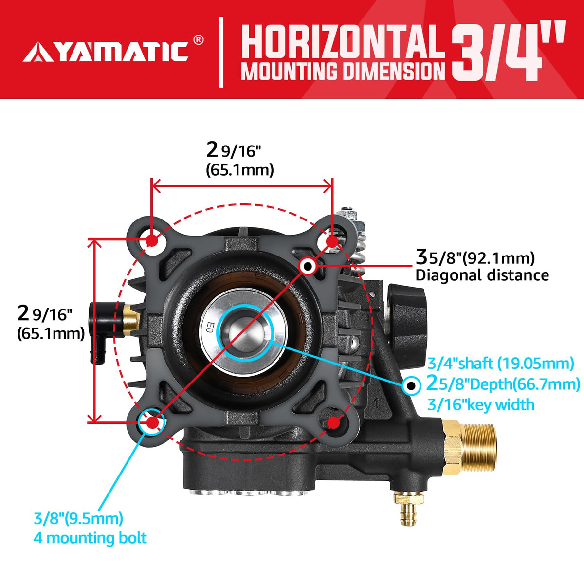 YAMATIC siphon tube with filter plus mounting bolts included.