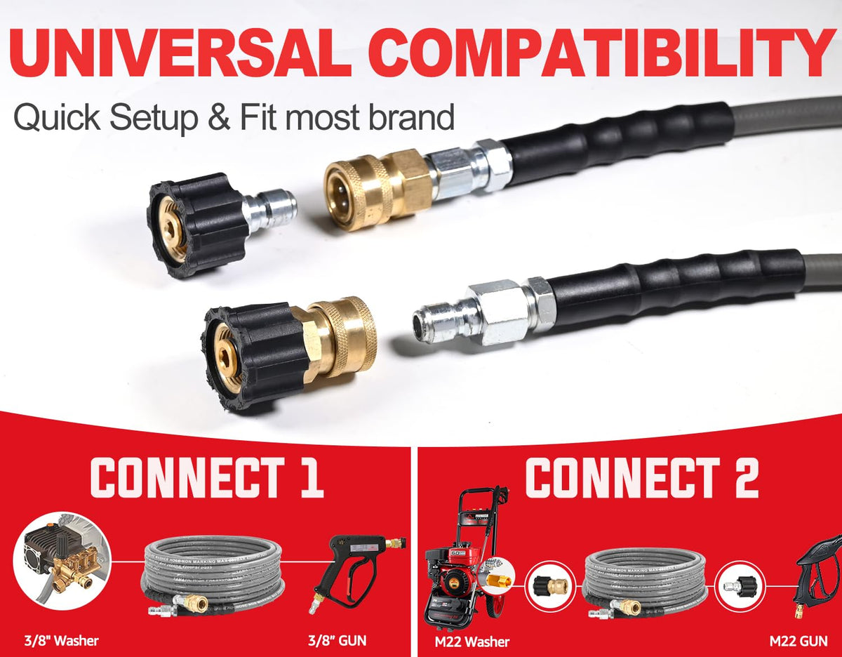 YAMATIC industrial-grade hose built for heavy-duty power washing.