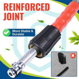 YAMATIC non-marking jacket protects surfaces while dragging the hose.