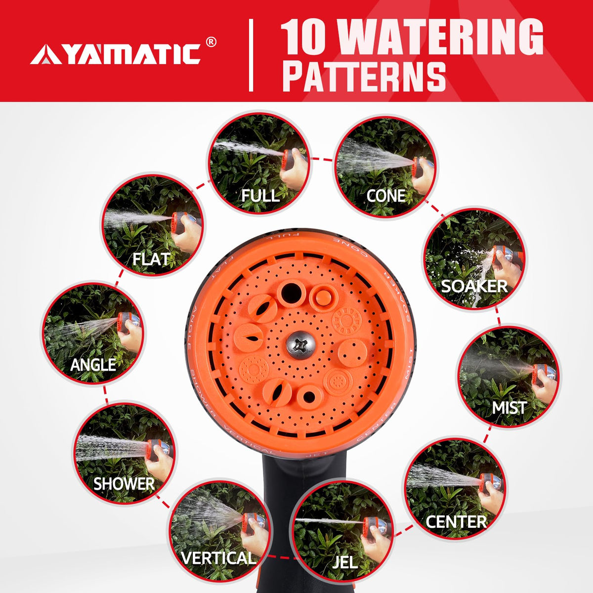 YAMATIC nozzle with precision threaded connection for leak-free attachment.