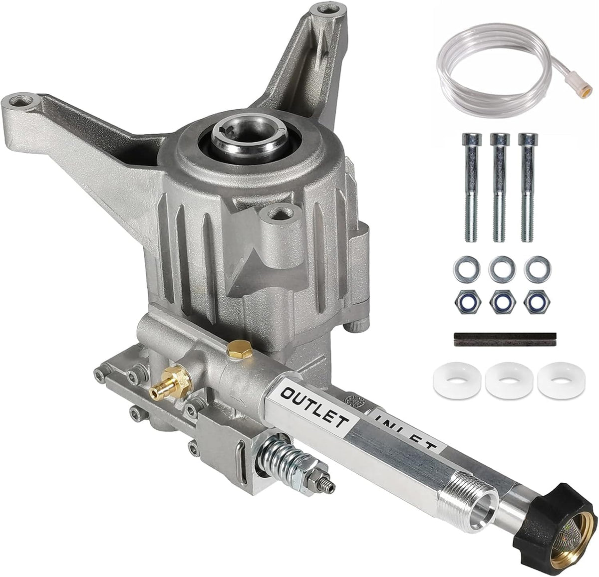 YAMATIC pump front view with vertical design for 2500 PSI use