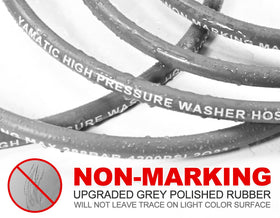 YAMATIC 3/8 inch quick connect fits standard power washer hoses.