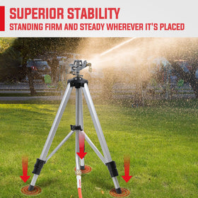 YAMATIC rotary sprinkler head delivering even coverage at low pressure