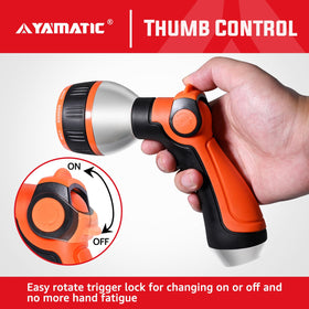 YAMATIC nozzle with soft-grip ergonomic handle for comfortable use.