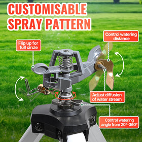 YAMATIC spray distance up to 90 ft for large lawns